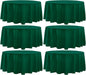 Round Tablecloth 6 Pack 108 Inch Dark Green Tablecloths Washable Decorative Linen Polyester Table Clothes Cover for Dining Table Banquets Buffet Parties and Wedding