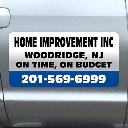 Car Magnet Signs Custom - 24"x12" (Set of 2), 30-mil Thickness with Rounded Corners (Blue)