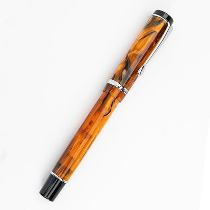 Conklin Duragraph Fountain Pen Amber - Broad Nib, Luxury Writing Instrument with Warm Amber Finish