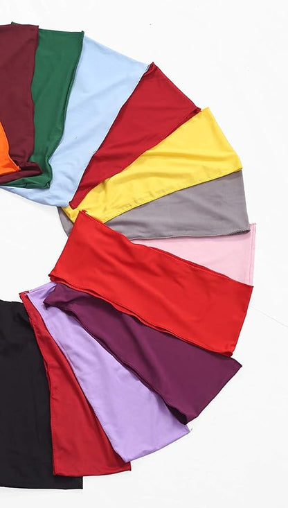 VDS Pack of 50 PCS | Peach | Spandex Chair Sashes Bows Without Buckle | Stretch Elastic Banquet Universal Folding Chair Band Tie with for Wedding Party Conference Celebration Event Decoration