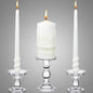 Irenare Unity Candles with Holder for Wedding Ceremony Wedding Decortions Accessories Glass Candle Holder Pillar Candle for Formal Events Church(Classic Style)