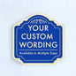 Custom Decorative Outdoor Metal Signs - Aluminum, Personalized Driveway Signs, Waterproof Made in USA, Blue Steel 18x18 Inch