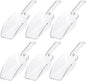 Ice Scoop Candy Buffet Containers Scoopers, Hmxpls Clear Plastic Scoop for Popcorn Cookie Candy Buckets, Podpocket Acrylic Large Scoops for Parties Wedding Bar Jars Freezer Dry Goods （6 Pack 7.5 In ）
