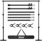 Pipe and Drape Backdrop Stand Kit, 6.5ft x 10ft Adjustable Photo Background Stands with Metal Flat Base for Photography, Birthday Parties, Wedding, Video Studio