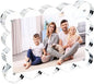 5x7 Inch Magnetic Acrylic Picture Frame,10+10mm Thick Block,Double Sided Clear scalloped frames for Desktop Display | Trendy Home Gift ((1 Pack), 5X7)