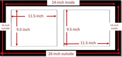 Creative Picture Frames 14X30Bk-W Black Horizontal Double Diploma Frame With 2 Opening White Mat, Holds 2-10X12-Inch Documents With Wall Hanger