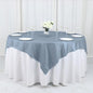 Tableclothsfactory 72"X72" Dusty Blue Accordion Crinkle Taffeta Table Overlay, Square Tablecloth Topper