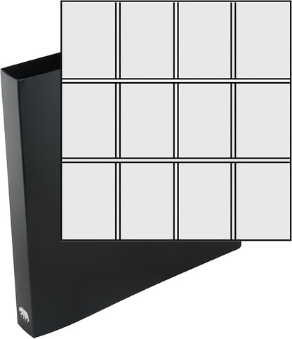 Ursae Minoris Economy 3 D-Ring Large Format Binder for Up to 600 Sports/Trading Cards - Black