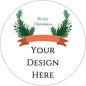 100-1000pcs Custom Stickers Merry Christmas Stickers Personalized Labels Adhesive Xmas Decorative Envelope Seals Stickers for Cards Gift Boxes(Round-8)