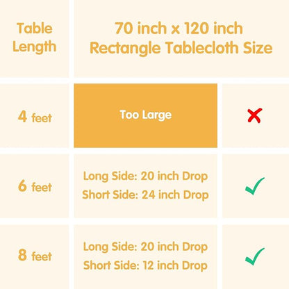 BRILLMAX 6 Pack Beige Tablecloths 70 x 120 Inch for 6ft or 8ft Rectangle Tables - Rectangular Bulk Linen Polyester Fabric Washable Cloth Cover for Wedding Reception Banquet Birthday Party