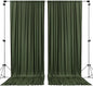 AK TRADING CO. 10 feet x 8 feet IFR Polyester Backdrop Drapes Curtains Panels with Rod Pockets - Wedding Ceremony Party Home Window Decorations - Olive Green