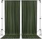 AK TRADING CO. 10 feet x 10 feet Olive IFR Polyester Backdrop Drapes Curtains Panels with Rod Pockets - Wedding Ceremony Party Home Window Decorations
