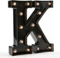 OYCBUZO Light Up Black Alphabet Marquee Letters Sign LED Marquee Number Lights Sign for Night Light Home Bar Christmas Lamp Birthday Party Wedding Decoration K