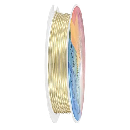1 mm/18 Gauge Copper Wire for Jewelry Making, 5.2FT Copper Beading Craft Wire for Jewelry/Weaving/DIY Crafting/Planting, Color-Retaining [1.6M, Light Golden]