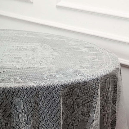 Tableclothsfactory 90" Ivory Premium Lace Round Tablecloth for Banquet Party Wedding Event Home Decor