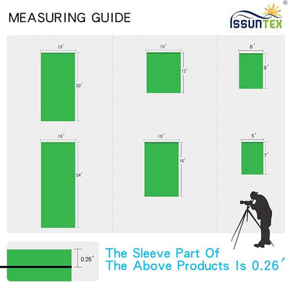 ISSUNTEX 5X7 ft Background Muslin Backdrop, Photo Studio, Collapsible High Density Screen for Video Photography and Television-Green