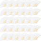 MCEAST 30 Pieces Silk Folding Fans with Bamboo Frames, Handheld Fan Foldable Fan for Wedding Gifts, Party Favors, Home Decoration, White