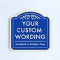 Custom Decorative Outdoor Metal Sign - Personalized Aluminum Driveway Sign, Waterproof, Made in USA - Design 1 Blue Steel 8x8 In