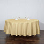 Efavormart Round Tablecloth, 108 Inch Stain & Wrinkle Resistant Washable Table Cloth, Decorative Polyester Fabric Table Cover for Banquet, Wedding, Dining- Champagne