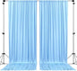 AK TRADING CO. 10 feet x 10 feet Polyester Backdrop Drapes Curtains Panels with Rod Pockets - Wedding Ceremony Party Home Window Decorations - Light Blue (DRAPE-5X10-LTBLUE)