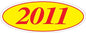 EZ-Line Oval Model Windshield Year Stickers for Car Windows Red and Yellow Large Vinyl Dealership Supplies 1 Dozen Pro Pack (2011)