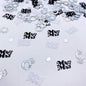 Wedding Party Table Confetti– 1.5 OZ | Mr and Mrs Diamond Ring Confetti for Wedding Shower Engagement Party Decorations I Cake Table Decor Supplies