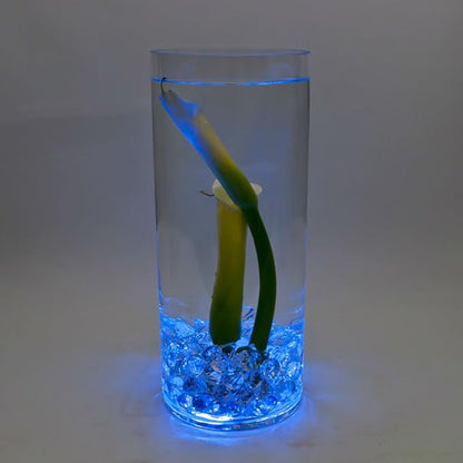 Halloween Lights Submersible LED Lights cr2032 Battery Powered Underwater Waterproof LED Tea Light for Events Wedding Centerpieces Vase Floral Xmas Holidays Home Decor Lighting(Pack of 12) (Blue)