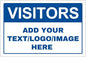 Custom Signs Outdoor Metal - 12 x 8 Customized Personalized Aluminum Signs for Office, Home, Business, Decor, Custom Rust-Proof Sign (VISITORS)