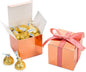 AWELL Rose Gold Gift Candy Box Bulk 2x2x2 inches with Vintage Pink Ribbon Party Favor Box,Pack of 50