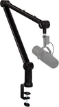 IXTECH Boom Arm - Adjustable 360° Rotatable Microphone Sturdy Stainless Steel Mic Desk, Table Stand Foldable Scissor Stable Mount Arms for Radio Studio, Podcast, Gaming