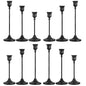 CHILL RECIPE Black Candlestick Holder Tall Taper Candle Holder for Home Decor Table Centerpiece Party Festival Decorations Halloween Decoration (4 Set 12Pcs)