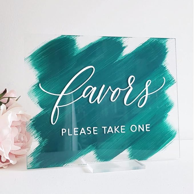 10 Pack 8x10 Inch Clear Acrylic Sign Blank, DIY Blank Clear 8x10 Acrylic Sheet 1/8 inch Thick for Wedding Reception Sign Party Events, Wood Stand NOT Included