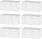 6 Pack 29x108 Inch Metallic Foil Fringe Tinsel Table Skirts Banner for Rectangle Tables Streamer Garland Curtains Backdrop for Wedding, Birthday, Parade Floats Party Decoration(White)