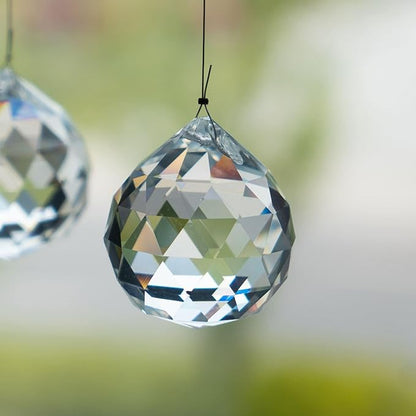 HDCRYSTALGIFTS Suncatchers Clear Glass Crystal Ball Prism Feng Shui Lamp Hanging Drop Chandelier Part (50mm)