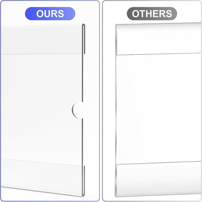 8.5x11 inches Acrylic Sign Holder Wall Mounted Portrait Nami Tape, 8 1/2 x 11 Clear Plastic Plexiglass Sign Holder for Office, Home, Store, Restaurant Window Door -No Drilling(3 Pack)