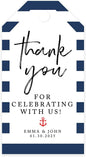 Andaz Press 100-Pack Personalized Thank You Tags with Bakers Twine Nautical Beach Custom Cardstock Wedding Gift Tags for Wedding Party Favors 2 x 3.75-Inches