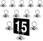 New Star Foodservice 23398 Ring-Clip Table Number Holder/Number Stand/Place Card Holder, Set of 12, 1.5-Inch