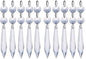 H&D 10pcs 63mm Chandelier Crystals Ornament - Clear Crystal Chandelier Prisms Icicle Drop Pendants