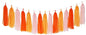 Pink-Orange Groovy Party-Decorations Tassel-Garland - 15pcs Fall Autumn Thanksgiving Harvest Tassels, Birthday Baby Bridal Shower Engagement Wedding Decor Panduola