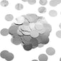 Silver Sparkle Confetti 1.2 Inch - 300 Metallic Flakes for Wedding, Birthday Party, Table Scatter