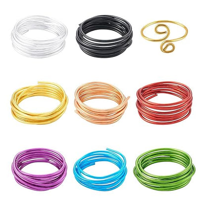 Fashewelry 52 Feet 6 Gauge Aluminum Wire 8 Colors Bendable Metal Sculpting Wire for Jewelry Craft, Dolls Skeleton, Wall Sculpting, Garden Decor