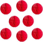 8pcs 10 inch Paper Honeycomb Balls Decorative Tissue Pom Poms Flower Art Hanging Balls for Birthday Wedding Nursery Baby Shower Home Decor (10inch, Red)