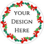 100-1000pcs Custom Stickers Merry Christmas Stickers Personalized Labels Adhesive Xmas Decorative Envelope Seals Stickers for Cards Gift Boxes(Round-1)