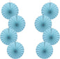 Blue Graduation Party Decor,Baby Blue Party Decorations,Christmas Baby Shower Decorations,Under The Sea Decorations,Blue Bachelorette Party 12in Hanging Paper Fans 30 Color DIY Set (Light Blue)