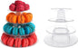 2 Set 4 Tier Macaron Display Stand Round Macaron Tower Cake Stand Dessert Cupcake Stand Cookie Tray Rack Desserts Display for Wedding Birthday Party Baby Shower Bakery Decor