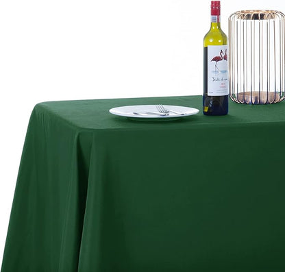 Ascoza 2pack 90x132 Inch Hunter Rectangular Tablecloth 6 Feet Table Cloth in Polyester Fabric for Wedding/Banquet/Restaurant/Parties