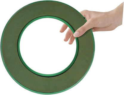 DOITOOL Flower Foam Ring with Suction Cup Car Flower Mud Green Wet Foam Blocks Round Floral Foam Blocks Artificial Floral Arrangements Mud for Florist Wedding Car Holiday Decoration 140g (Pack of 2)