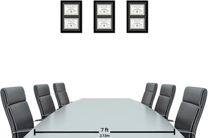 Creative Picture Frames 16X24Bk-B Black Vertical Double Diploma Frame With 2 Opening Black Mat, Holds 2-11X14-Inch Documents With Wall Hanger