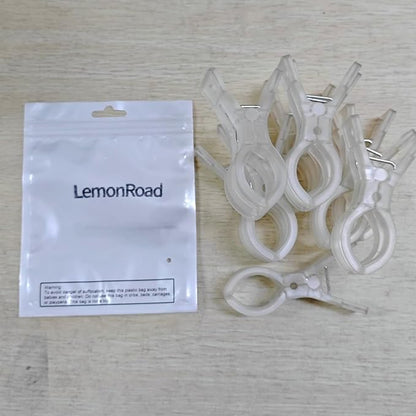 LemonRoad 10 Pack Large Balloon Arch Clips Plastic Transparent Backdrop Spring Clamps 3.5 Inch Heavy Duty Clip for Balloon Arch Kit Birthday Decoration Crafts Woodworking Photography Studios (Clear)