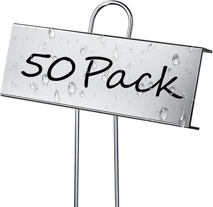 50 Pack Metal Plant Labels for Outdoor Garden Waterproof Plant Markers, Labels Garden Markers for Seedlings Herbs Vegetable Greenhouse Gifts, with Pen